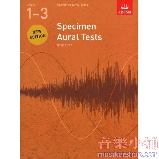 ABRSM Specimen Aural Tests - Grades 1-3 (2011+) Book Only