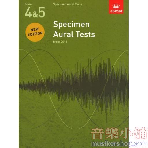 ABRSM Specimen Aural Tests - Grades 4-5 (2011+) Book Only
