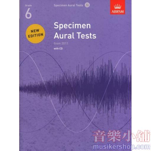 ABRSM Specimen Aural Tests - Grades 6 (2011+) Book/1 CD