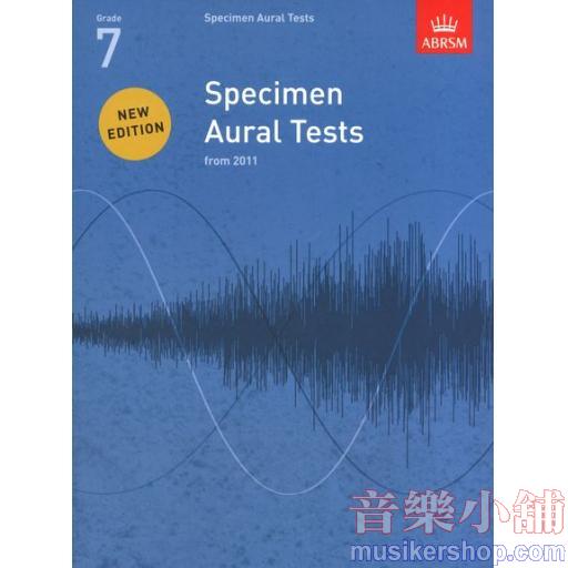 ABRSM Specimen Aural Tests - Grades 7 (2011+) Book Only