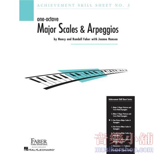 FABER - Achievement Skill Sheet No. 3 0ne-octave Major Scales & Arpeggios