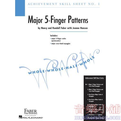 FABER - Achievement Skill Sheet No. 1 Major 5-finger Patterns