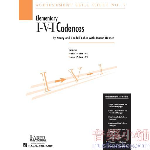 FABER - Achievement Skill Sheet No. 7 Elementary I-V-I Cadences