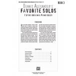 Dennis Alexander's Favorite Solos, Book 3：7 of His Original Piano Solos