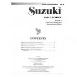 Suzuki Cello School Vol.6 鈴木大提琴鋼琴伴奏譜 【第六冊】