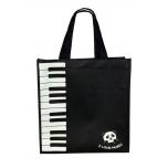GF95 貓熊琴鍵手提袋(黑)不織布 樂譜袋