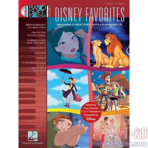 Disney Favorites Piano Duet Play-Along Volume 5