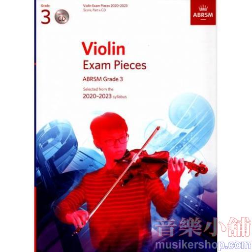 ABRSM：2020-2023 小提琴考試指定曲 第3級 Score, Part & CD