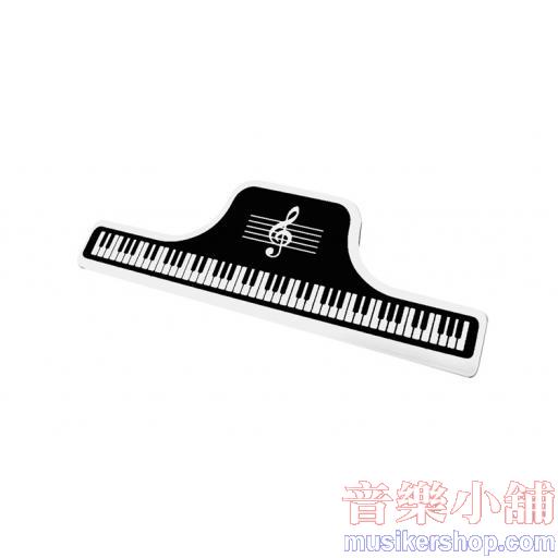 GF11 大型音樂萬用夾-黑底鍵盤