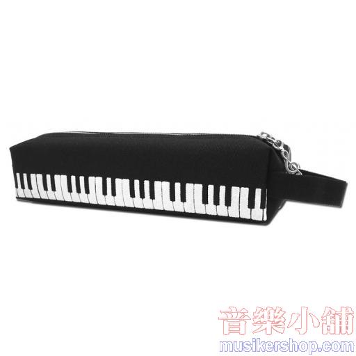 GF71 精巧方型筆袋-黑底琴鍵(特多龍布)