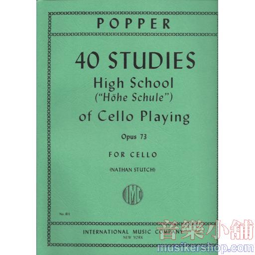【國際版】Popper：40 Studies - High School of Violoncello Playing Op. 73