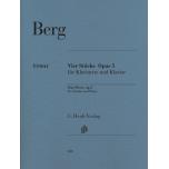 亨樂管樂-Berg：Four Pieces op. 5 for Clarinet and Piano