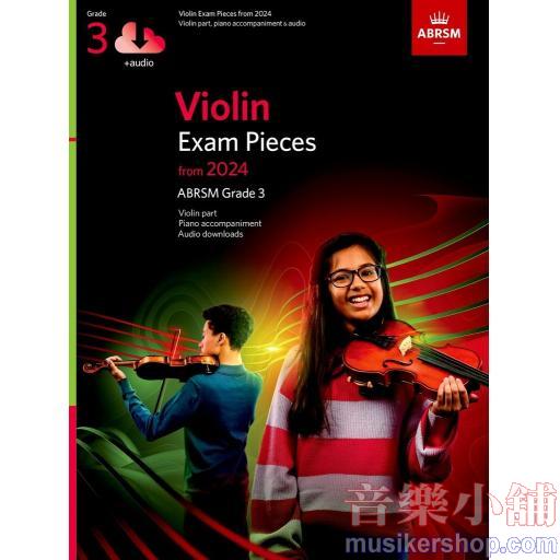 ABRSM Violin Exam G3 from 2024 S+P+Audio Download
